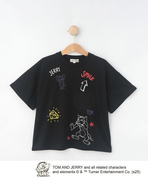 SHOO・LA・RUE / シューラルー Tシャツ | 【TOM and JERRY】ひんやりラクガキTシャツ(ブラック(019))