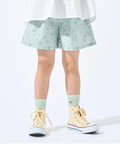 SHOO・LA・RUE / シューラルー ショート・ハーフ・半端丈パンツ | 【100-150cm/撥水】上品なボタニカル柄 ハートポケットショートパンツ