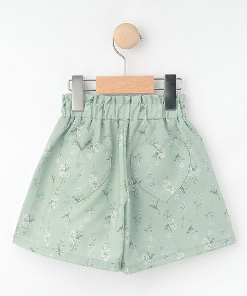 SHOO・LA・RUE / シューラルー ショート・ハーフ・半端丈パンツ | 【100-150cm/撥水】上品なボタニカル柄 ハートポケットショートパンツ | 詳細2