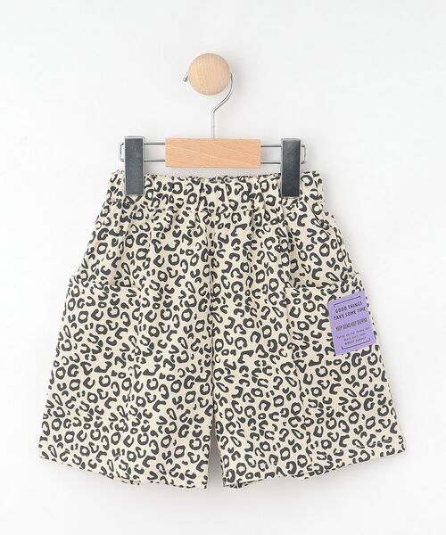 SHOO・LA・RUE / シューラルー ショート・ハーフ・半端丈パンツ | 【100-150cm/撥水】サイドポケット総柄ハーフパンツ | 詳細1
