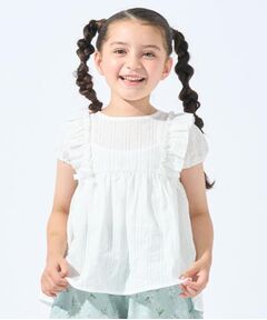 SHOO・LA・RUE / シューラルー シャツ・ブラウス | 【100-120cm】コットンフリルブラウス