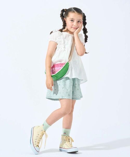 SHOO・LA・RUE / シューラルー シャツ・ブラウス | 【100-120cm】コットンフリルブラウス | 詳細9