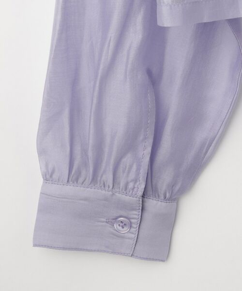 SHOO・LA・RUE / シューラルー シャツ・ブラウス | 【130-150cm】程よい肌見せが叶う クロップドシアーシャツ | 詳細5