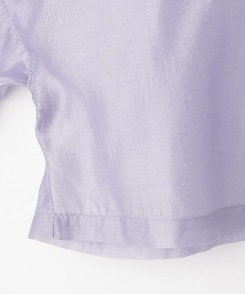 SHOO・LA・RUE / シューラルー シャツ・ブラウス | 【130-150cm】程よい肌見せが叶う クロップドシアーシャツ | 詳細6