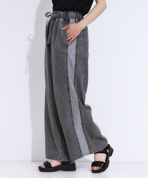 SHOO・LA・RUE / シューラルー デニムパンツ | 【S-LL】サイドラインがアクセント イージーデニムパンツ | 詳細2