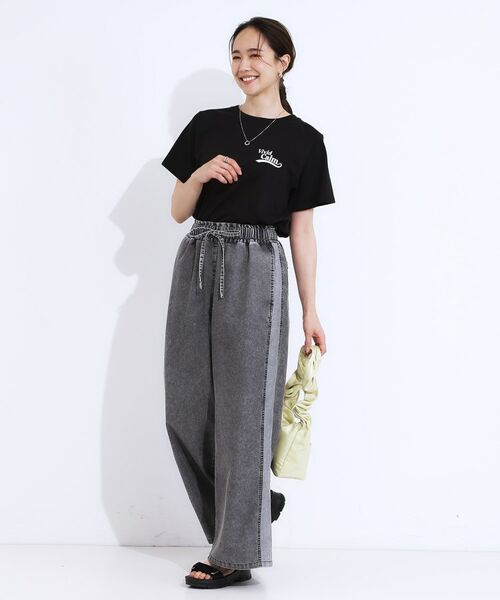 SHOO・LA・RUE / シューラルー デニムパンツ | 【S-LL】サイドラインがアクセント イージーデニムパンツ | 詳細3