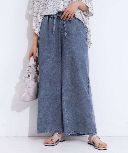 SHOO・LA・RUE / シューラルー デニムパンツ | 【S-LL】サイドラインがアクセント イージーデニムパンツ | 詳細5