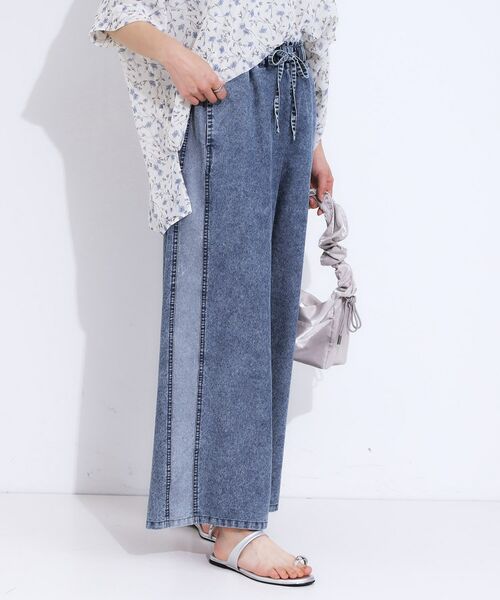 SHOO・LA・RUE / シューラルー デニムパンツ | 【S-LL】サイドラインがアクセント イージーデニムパンツ | 詳細6