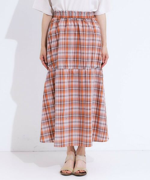 SHOO・LA・RUE / シューラルー ロング・マキシ丈スカート | 【S-LL】シルエットが変えられる チェック柄リボンフレアスカート | 詳細22