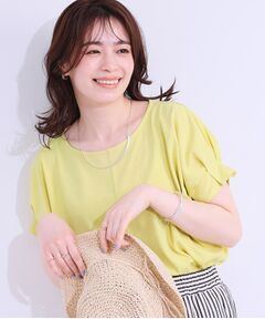 SHOO・LA・RUE / シューラルー Tシャツ | 【S-LL/ひんやり/UV/プチプラ】お袖タックで好印象 デザインTシャツ