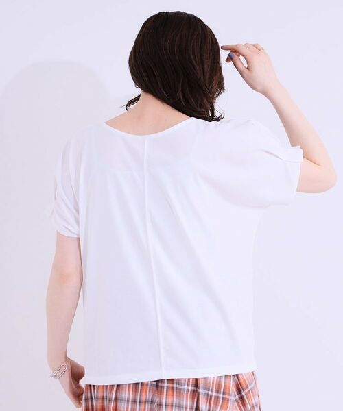 SHOO・LA・RUE / シューラルー Tシャツ | 【S-LL/ひんやり/UV/プチプラ】お袖タックで好印象 デザインTシャツ | 詳細13