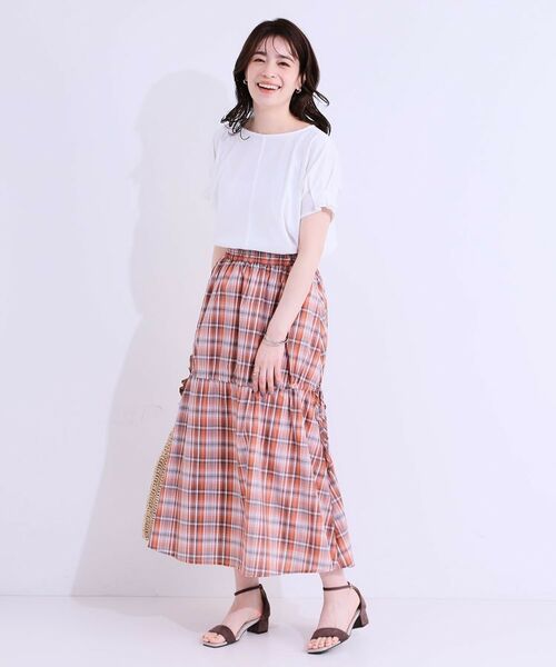 SHOO・LA・RUE / シューラルー Tシャツ | 【S-LL/ひんやり/UV/プチプラ】お袖タックで好印象 デザインTシャツ | 詳細14