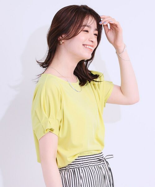 SHOO・LA・RUE / シューラルー Tシャツ | 【S-LL/ひんやり/UV/プチプラ】お袖タックで好印象 デザインTシャツ | 詳細17