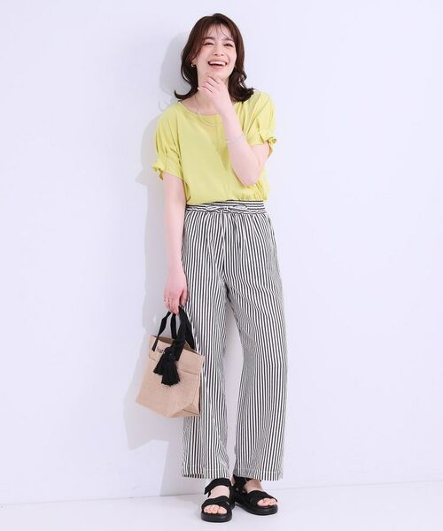 SHOO・LA・RUE / シューラルー Tシャツ | 【S-LL/ひんやり/UV/プチプラ】お袖タックで好印象 デザインTシャツ | 詳細18