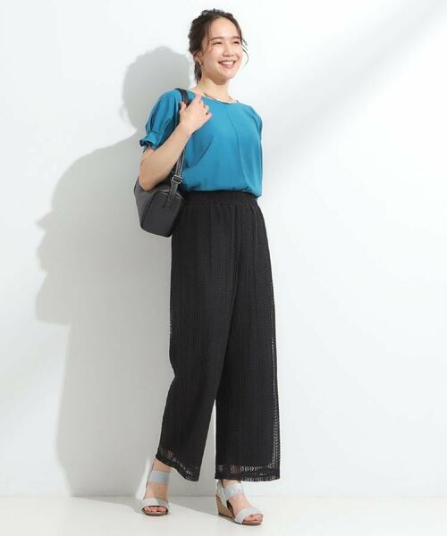 SHOO・LA・RUE / シューラルー Tシャツ | 【S-LL/ひんやり/UV/プチプラ】お袖タックで好印象 デザインTシャツ | 詳細26