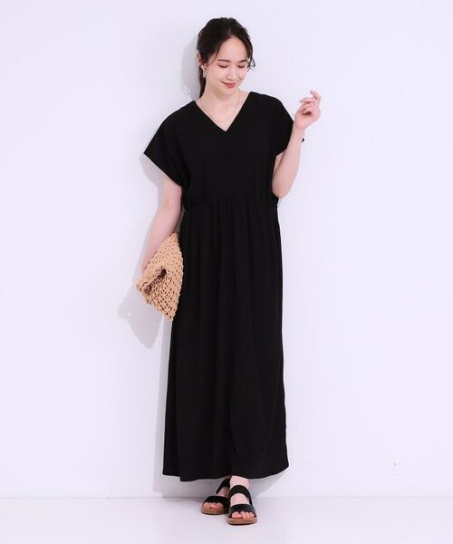 SHOO・LA・RUE / シューラルー ロング・マキシ丈ワンピース | 【前後2WAY】さらりと大人上品に 楊柳フレンチワンピース | 詳細1