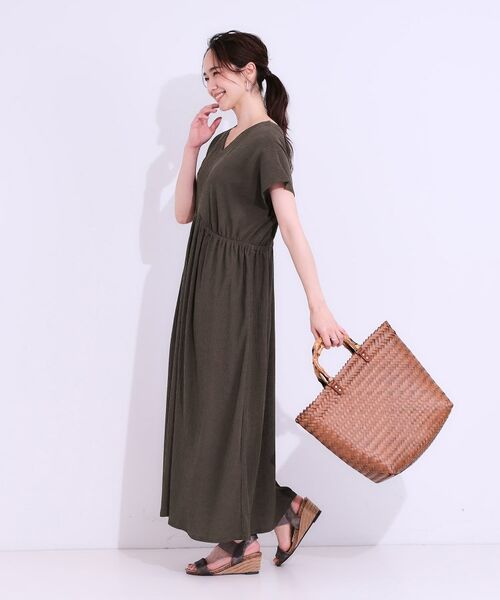 SHOO・LA・RUE / シューラルー ロング・マキシ丈ワンピース | 【前後2WAY】さらりと大人上品に 楊柳フレンチワンピース | 詳細10