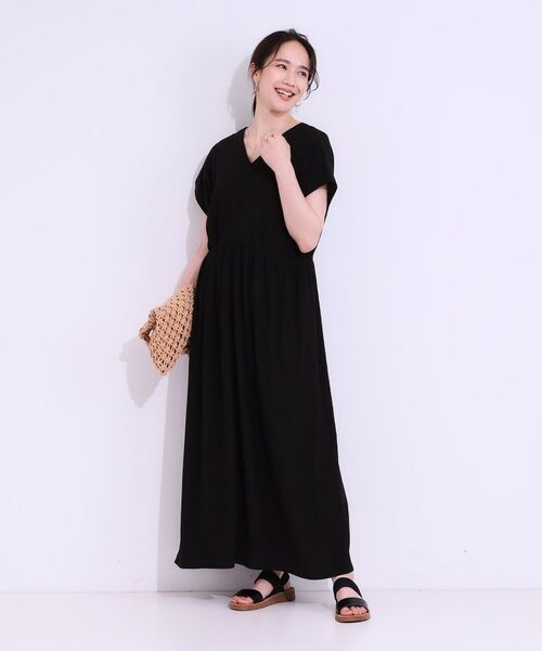 SHOO・LA・RUE / シューラルー ロング・マキシ丈ワンピース | 【前後2WAY】さらりと大人上品に 楊柳フレンチワンピース | 詳細2