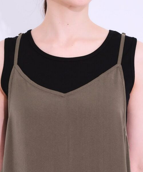 SHOO・LA・RUE / シューラルー ワンピース | 【ひんやり】シャーリングがアクセントに 大人のデザインキャミワンピース | 詳細12