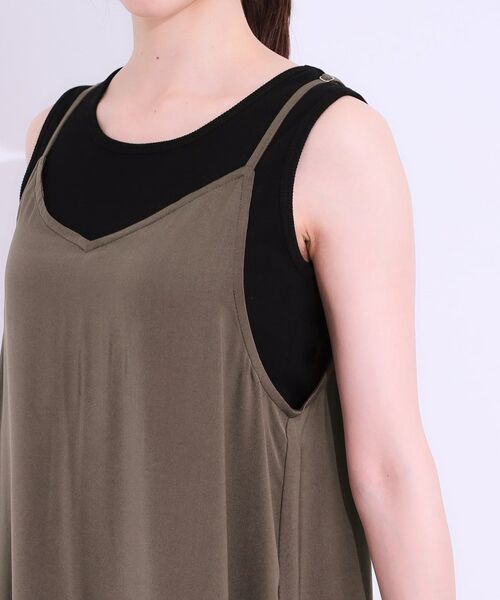 SHOO・LA・RUE / シューラルー ワンピース | 【ひんやり】シャーリングがアクセントに 大人のデザインキャミワンピース | 詳細13