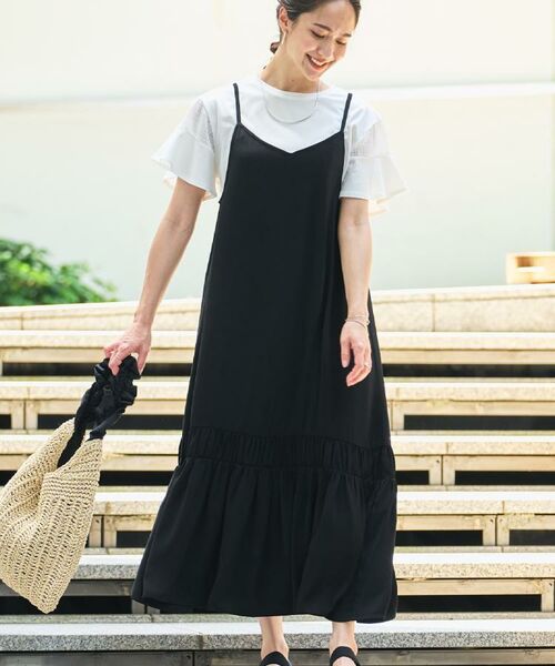 SHOO・LA・RUE / シューラルー ワンピース | 【ひんやり】シャーリングがアクセントに 大人のデザインキャミワンピース | 詳細15