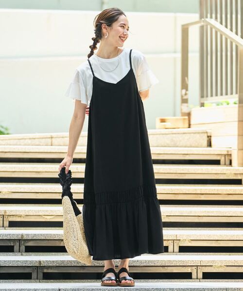 SHOO・LA・RUE / シューラルー ワンピース | 【ひんやり】シャーリングがアクセントに 大人のデザインキャミワンピース | 詳細16