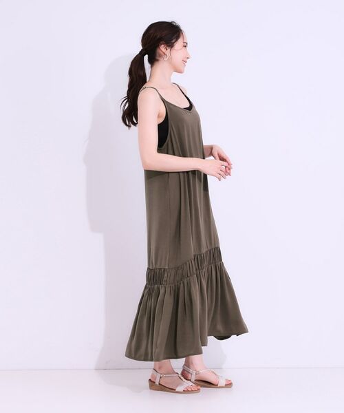 SHOO・LA・RUE / シューラルー ワンピース | 【ひんやり】シャーリングがアクセントに 大人のデザインキャミワンピース | 詳細7