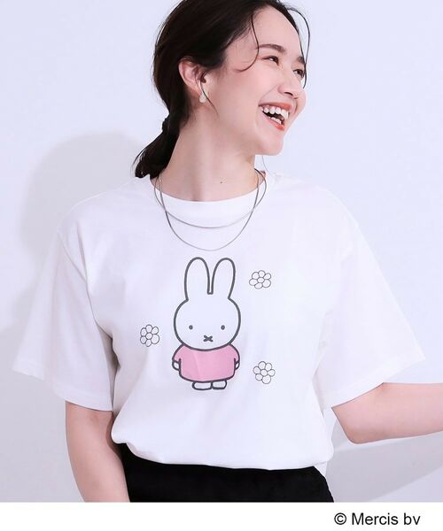 SHOO・LA・RUE/シューラルー 【miffy】グラフィックTシャツ ホワイト(501) 03(L) SHOO・LA・RUE/シューラルー 【miffy】グラフィックTシャツ ホワイト(501) 03(L)