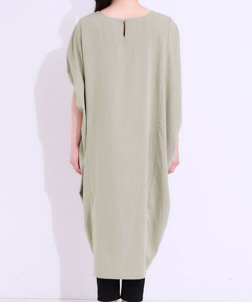 SHOO・LA・RUE / シューラルー ミニ丈・ひざ丈ワンピース | 【S-LL】楽にサマ見え コクーンシルエットの涼やかワンピース | 詳細11