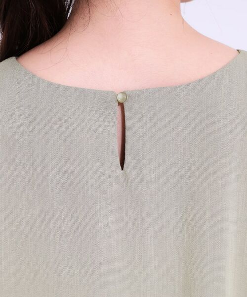 SHOO・LA・RUE / シューラルー ミニ丈・ひざ丈ワンピース | 【S-LL】楽にサマ見え コクーンシルエットの涼やかワンピース | 詳細13