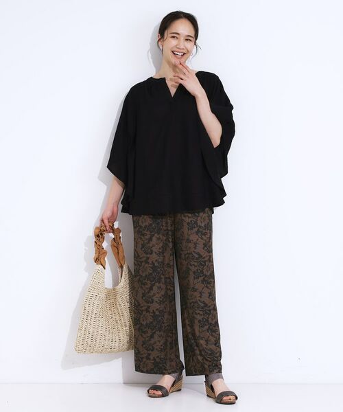 SHOO・LA・RUE / シューラルー パンツ | 【S-LL/ひんやり/選べる2柄】大人のリラックスコーデに プリント柄パンツ | 詳細3