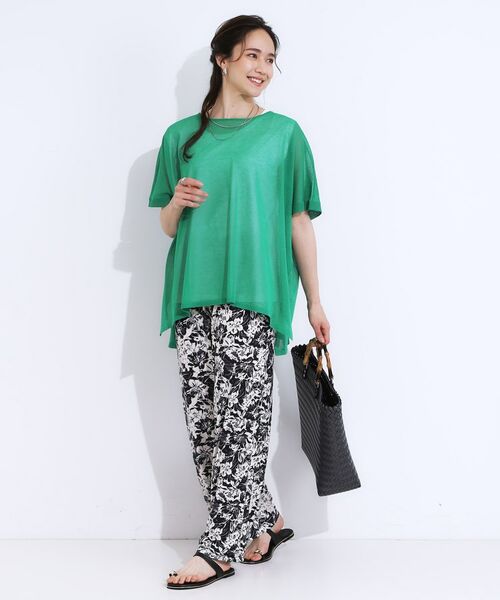 SHOO・LA・RUE / シューラルー パンツ | 【S-LL/ひんやり/選べる2柄】大人のリラックスコーデに プリント柄パンツ | 詳細7