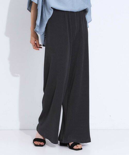 SHOO・LA・RUE / シューラルー パンツ | 【S-LL】さらさら楽ちん プリーツ ワイドパンツ | 詳細2