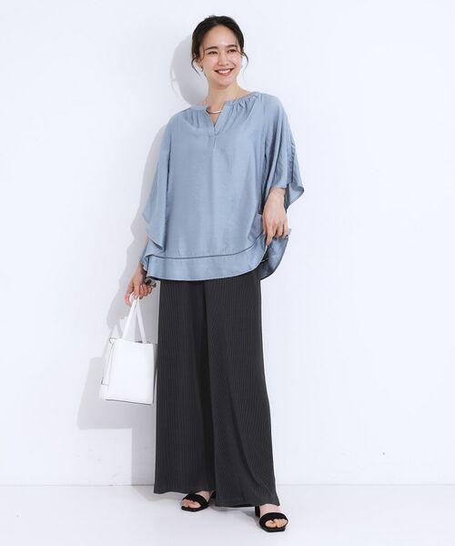 SHOO・LA・RUE / シューラルー パンツ | 【S-LL】さらさら楽ちん プリーツ ワイドパンツ | 詳細3