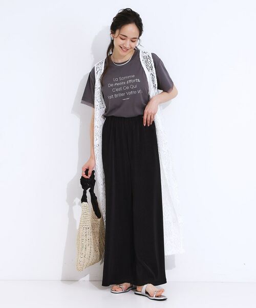 SHOO・LA・RUE / シューラルー パンツ | 【S-LL】さらさら楽ちん プリーツ ワイドパンツ | 詳細7