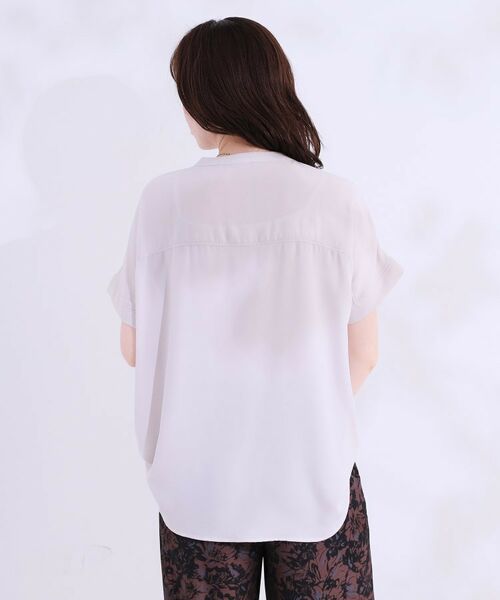 SHOO・LA・RUE / シューラルー シャツ・ブラウス | 【洗える/プチプラ】大人の抜け感をプラスする バンドカラーシャツ | 詳細10