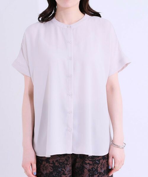 SHOO・LA・RUE / シューラルー シャツ・ブラウス | 【洗える/プチプラ】大人の抜け感をプラスする バンドカラーシャツ | 詳細17