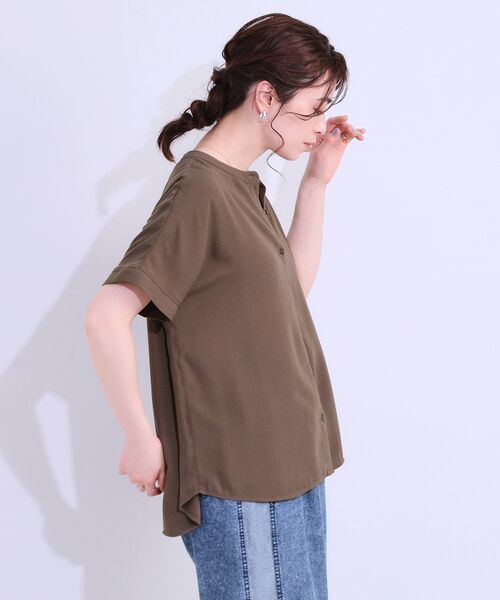 SHOO・LA・RUE / シューラルー シャツ・ブラウス | 【洗える/プチプラ】大人の抜け感をプラスする バンドカラーシャツ | 詳細2