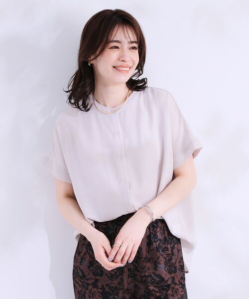 SHOO・LA・RUE / シューラルー シャツ・ブラウス | 【洗える/プチプラ】大人の抜け感をプラスする バンドカラーシャツ | 詳細9