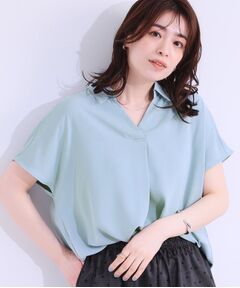 SHOO・LA・RUE / シューラルー シャツ・ブラウス | 【洗える/S-LL/プチプラ】さらっとすっきりきれい見え スキッパーブラウス