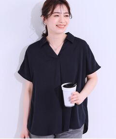 SHOO・LA・RUE / シューラルー シャツ・ブラウス | 【洗える/S-LL/プチプラ】さらっとすっきりきれい見え スキッパーブラウス