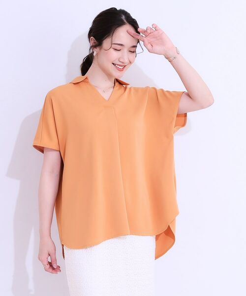 SHOO・LA・RUE / シューラルー シャツ・ブラウス | 【洗える/S-LL/プチプラ】さらっとすっきりきれい見え スキッパーブラウス | 詳細13
