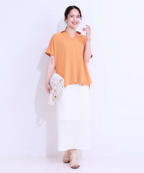 SHOO・LA・RUE / シューラルー シャツ・ブラウス | 【洗える/S-LL/プチプラ】さらっとすっきりきれい見え スキッパーブラウス | 詳細15