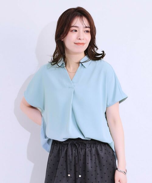 SHOO・LA・RUE / シューラルー シャツ・ブラウス | 【洗える/S-LL/プチプラ】さらっとすっきりきれい見え スキッパーブラウス | 詳細5