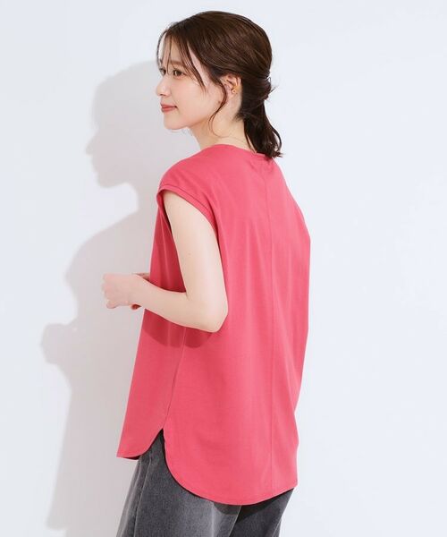 SHOO・LA・RUE / シューラルー カットソー | 【ひんやり/汗ジミ軽減/UVカット】 ロゴプリントノースリーブTシャツ | 詳細10