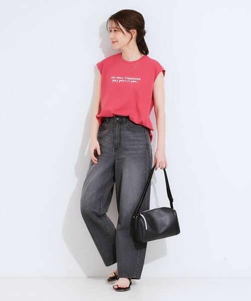 SHOO・LA・RUE / シューラルー カットソー | 【ひんやり/汗ジミ軽減/UVカット】 ロゴプリントノースリーブTシャツ | 詳細11