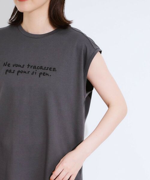 SHOO・LA・RUE / シューラルー カットソー | 【ひんやり/汗ジミ軽減/UVカット】 ロゴプリントノースリーブTシャツ | 詳細17