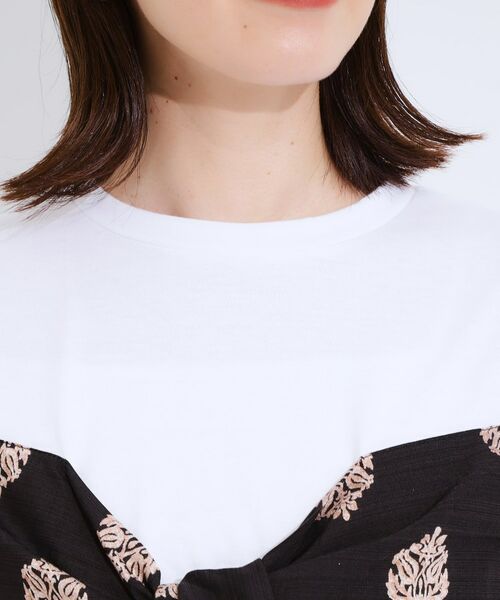 SHOO・LA・RUE / シューラルー カットソー | 【S-LL】スカーフ巻きレイヤード風Tシャツ | 詳細12