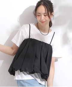 SHOO・LA・RUE / シューラルー その他トップス | 【S-LL/2点セット】バルーンキャミ+Tシャツセット