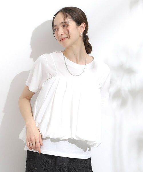 SHOO・LA・RUE / シューラルー その他トップス | 【S-LL/2点セット】バルーンキャミ+Tシャツセット | 詳細1